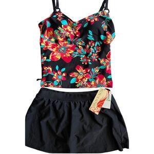 Tropical Honey Floral Tankini Set – Size M – New with Tags